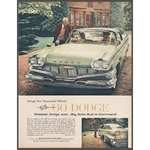 1960 Dodge Matador and Polara Vintage Print Ad Country Estate Wall Art Decor 60s